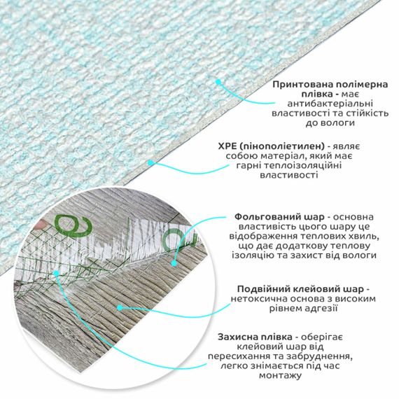 Самоклеючі шпалери 2800х500х1,5мм Блакитний меланж (D) SW-00001783 | Зображення 1
