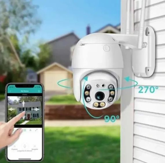 Уличная поворотная IP камера видеонаблюдения WiFi N3 6913 - 2mp ICSee - камера наружного наблюдения для дома | Зображення 4