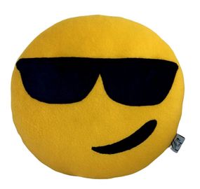 Декоративная стильная автомобильная подушка игрушка смайлик Emoji в очках