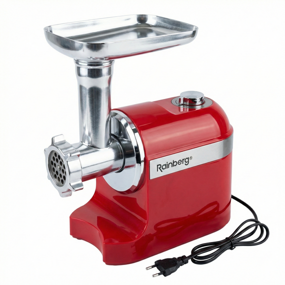 Мясорубка электрическая Rainberg RB-2270, 3800 Вт, красная, 3 в 1, с соковыжималкой и овощерезкой | Зображення 1