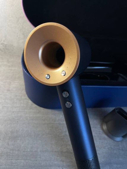 Фен  Super Hair Dryer синій з іонізацією та турборежимом з кесом на 1 насадку | Зображення 2