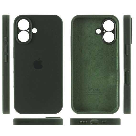 Чехол Silicone Case Full Camera Protective (AA) для Apple iPhone 16 (6.1") Зеленый / Cyprus Green | Зображення 2