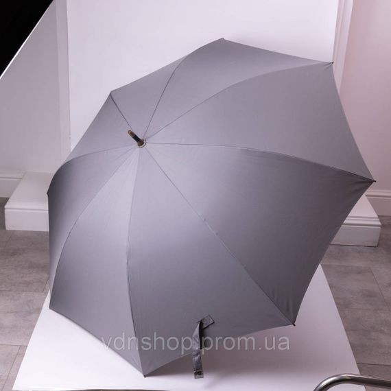 Класична парасолька-тростина напівавтомат з поліестеру 8 спиць діаметр 124 см Сірий HP-23-6G