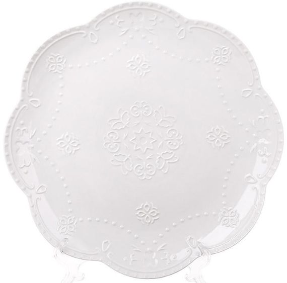 Тарелки фарфоровые набор 2 штуки White Lace D=30см