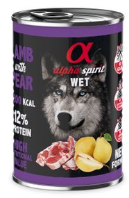 Корм Alpha Spirit Lamb With Pear влажный с ягненком для взрослых собак 400 гр