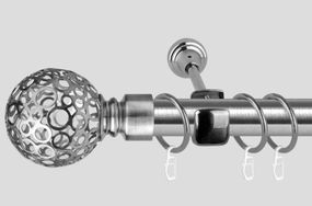 Карниз для штор однорядний металевий 19 мм, Савона Сталь 240 див.