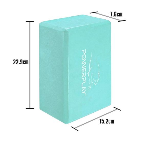 Блок для йоги 2 шт. (пара) PowerPlay 4006 Yoga Brick EVA Мятні | Зображення 2