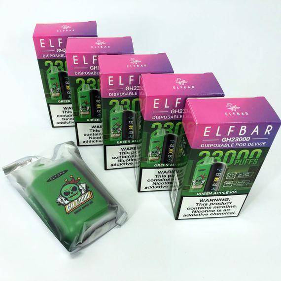ELF BAR GH 23000 смак Зелене яблуко (Green Apple lce) | Зображення 1