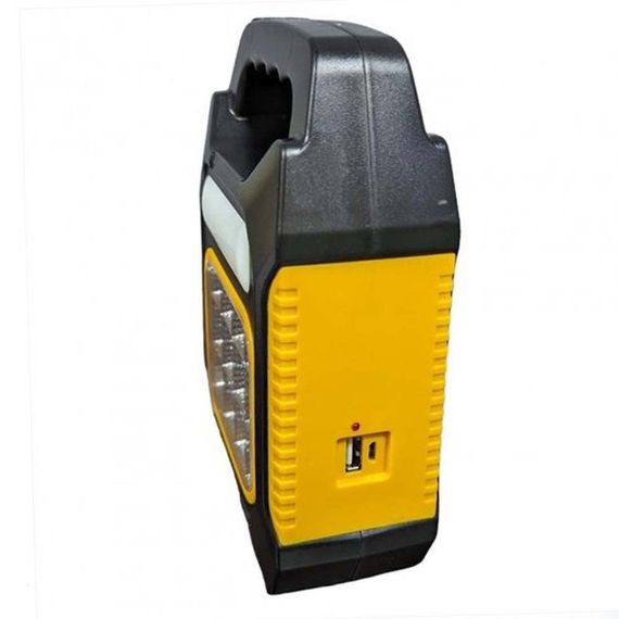 Акумуляторний Кемпінговий ліхтар Solar D-2081/JY-978C Power Bank Чорно-жовтогарячий | Зображення 1
