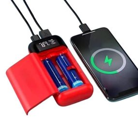 Зарядний пристрій + POWER BANK на 2 акумулятори 18650/21700 з функцією швидкого заряджання LiitoKala Lii-MP2