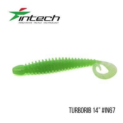 Силиконовая приманка, Съедобный силикон Intech Интеч Turborib 4"5 шт IN67