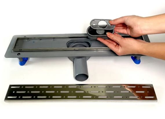 Душевой канал Maxiflow Prime Legal 60 см решетка Дождь 4024.0Y050K.060.1 | Зображення 1