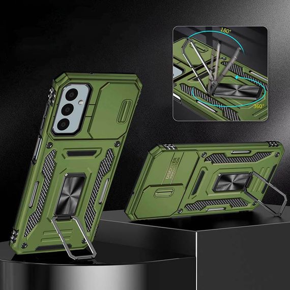 Ударопрочный чехол Camshield Army Ring для Samsung Galaxy A25 5G Оливковый / Army Green | Зображення 1