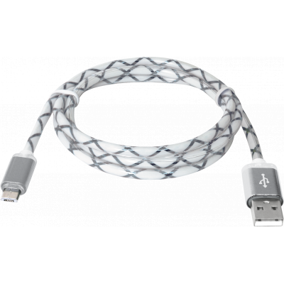 Дата кабель USB08-03LT USB - Micro USB, GrayLED backlight, 1m Defender (87554) | Зображення 1