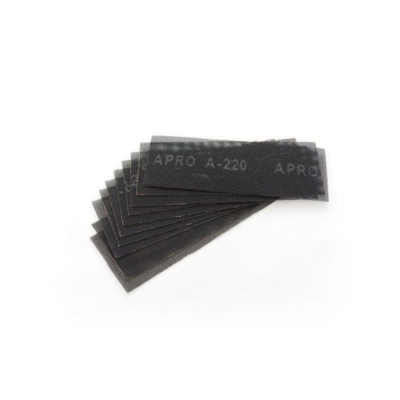Сетка абразивная APRO P220 105*280мм электрокорунд (10шт) | Зображення 1