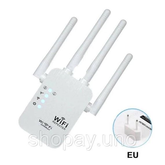 Репитер усилитель сигнала ретранслятор Wi-Fi роутер 300Мбит ∙ Wi-Fi ретранслятор 2.4G с 6 антеннами | Зображення 1