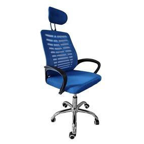 Кресло офисное на колесах Bonro Бонро B-6200 синее (42400131)