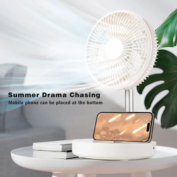 Портативный вентилятор с USB-зарядкой, складной, с  регулируемой высотой, аккумуляторный | Зображення 4