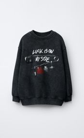 Дитячий світшот для дівчинки Zara 122 см Антрацит (26021910A)