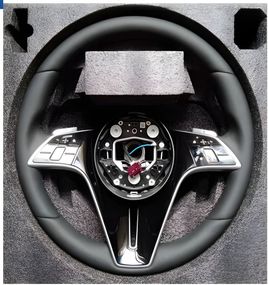 Руль Maybach-Style (черный -2025 серые кнопки, 3pin) для Mercedes E-сlass W213 2016-2023 гг