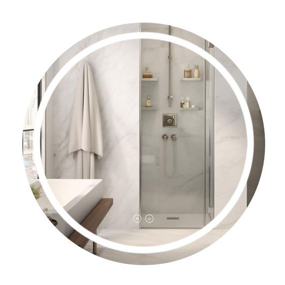 Дзеркало Qtap Mideya (MI6) R900 з LED-підсвіткою Touch, з антизапотіванням, димером, регумацію QT2078NCR9090W