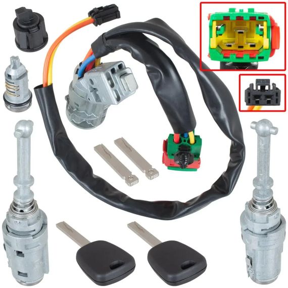 Citroen C2 (от 2003-) комплект замков (зажигания + личинки в передние двери + багажник + ключи) 4162.AH | Зображення 1