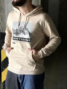 Худі з принтом 'Vertigine' бежевий