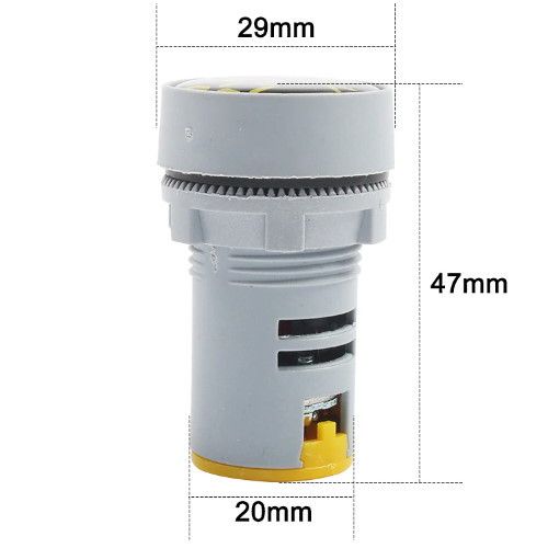 Вольтметр щитовий AD16-22DSV 50-500VAC Желтый | Зображення 2