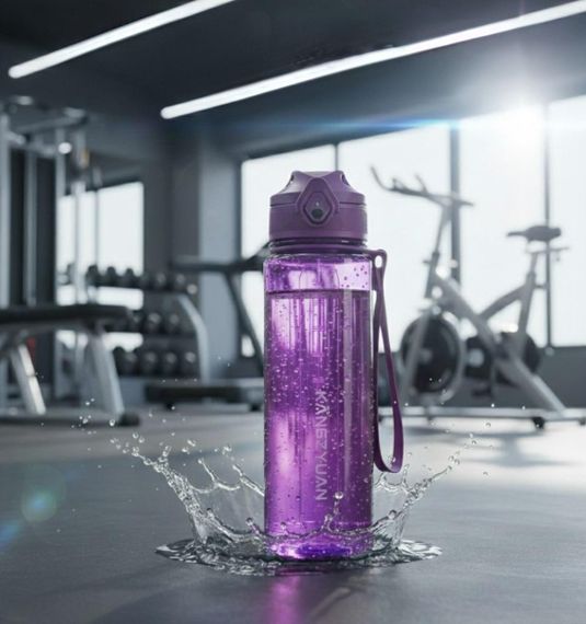 Бутылка KANGZYUAN 700 мл - Фиолетовая Tritan BPA-free, ударопрочная, спортивная с эргономичной крышкой | Зображення 8