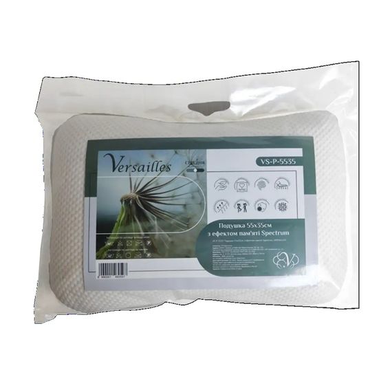 Подушка с эффектом памяти Versailles Spectrum VS-P-5535 55х35 см белая | Зображення 1