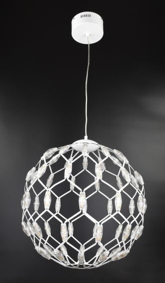 Люстра світлодіодна підвісна LED світильник для квартири на стелю лед 26279 Білий 65-250х50х50 см. | Зображення 8