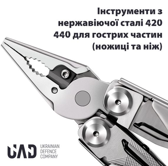 Мультитул професійний UAD MasterGear 17 інструментів 420/440 Сталь | Зображення 8