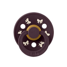 Соска пустушка BIBS Colour Latex кругла Holiday Bow 0-6 міс