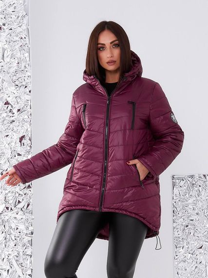 Елегантна жіноча парка, арт. 300, вишня | Зображення 6