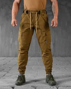 Тактичні штани софтшел джогер кайот НП4889