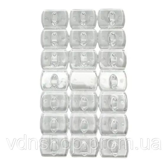 Набір гачків, що самоклеяться 1,3х1,8 см для гірлянд і декору, не залишають слідів  (20шт) | Зображення 1