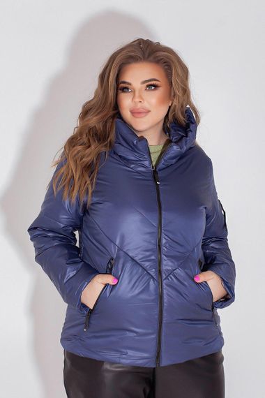 Жіноча демісезонна куртка, арт. 1008, яскравий синій | Зображення 3
