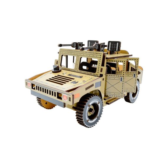 Дерев'яний 3D конструктор "Humvee" Puz-00927, 100 деталей | Зображення 1