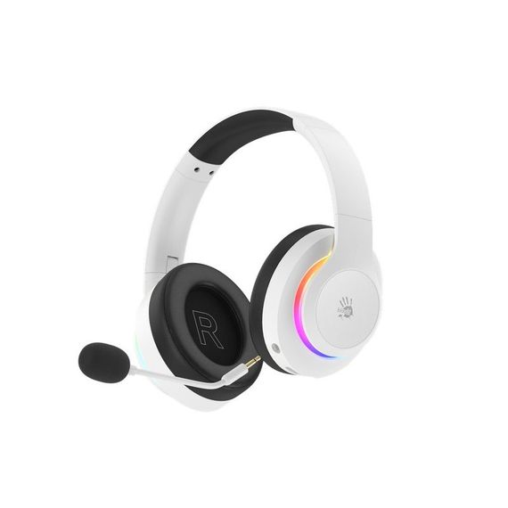 Гарнітура ігрова бездротова Bloody GR520 (White) з RGB підсвічуванням, білий колір | Зображення 1