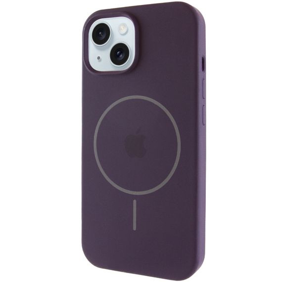 Чехол Silicone Case Full Protective (AA) with MagSafe для Apple iPhone 15 Plus (6.7") Фиолетовый / Elderberry