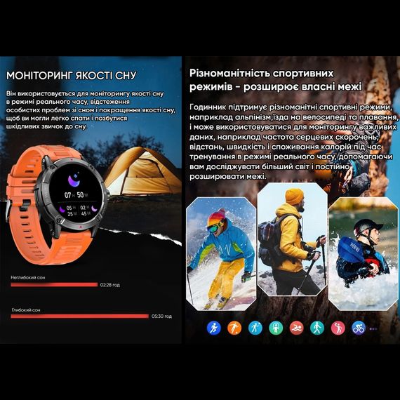 Розумний годинник Modfit Expedition Compass Black | Зображення 2