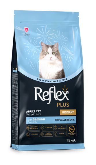 Сухий корм із лососем для профілактики СКХ у котів Reflex Plus Urinary Salmon, 1.5 кг
