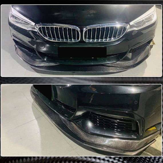 Накладка на передній бампер Lip V1 (для M-Sport 2017-2020, Карбон) для BMW 5 серія G30/31 рр | Зображення 3