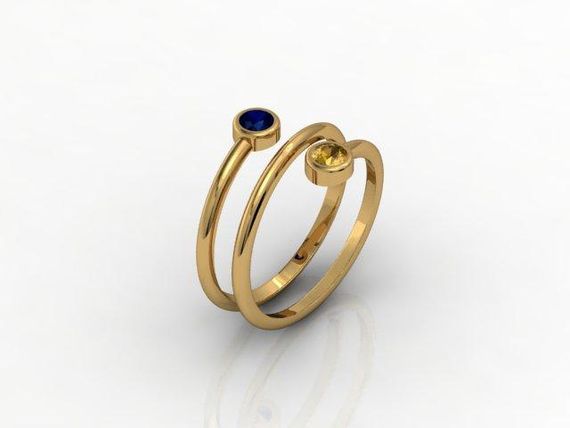 Женское кольцо из желтого золота с фианитами 15.5 | Зображення 3