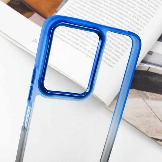 Чехол TPU+PC Fresh sip series для Xiaomi Redmi Note 12 4G Черный / Синий | Зображення 4