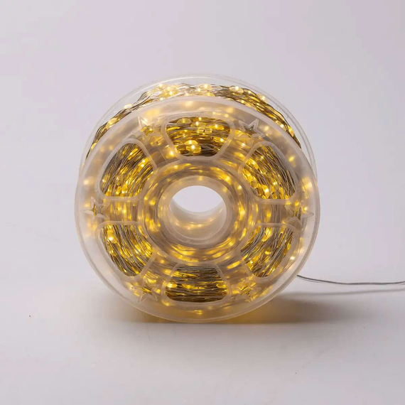 Гірлянда роса на пульті 200 метрів на 2000 світлодіодів крапля білий провід жовтий | Зображення 7