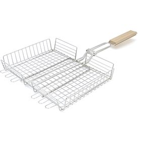 Решётка для гриля Voltronic з високим бортом 31х25х5 см (YT-CB15)