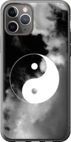 Чехол на iPhone 11 Pro Инь и Янь из пластика FCh_073283