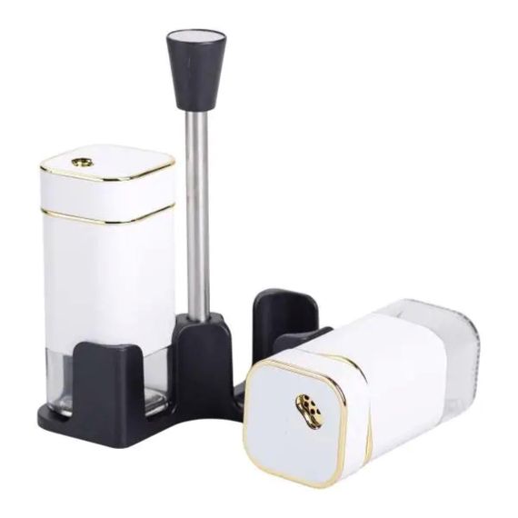 Набір для спецій на підставці 2 баночки для солі та перцю по 120 мл Білий HP-1311 | Зображення 2