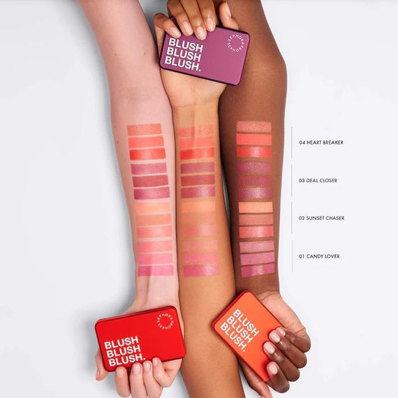 Румяна Sephora Blush Blush Blush. Multi-texture blush trio - 01 Candy Lover (8 g) | Зображення 3